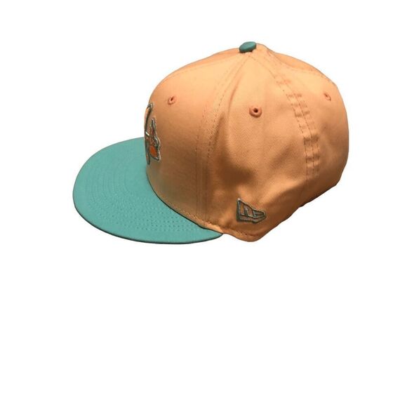 New Era Atlanta Braves Peaches 59FIFTY Fitted Hat Cap Size 7 1/2 - Picture 2 of 5